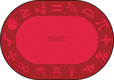 STEAM™ Classroom Seating Rug, 7'8" x 10'9" Oval - Math