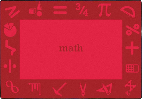STEAM™ Classroom Seating Rug, 7'8" x 10'9" Rectangle - Math