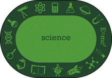 STEAM™ Classroom Seating Rug, 5'4" x 7'8" Oval - Science