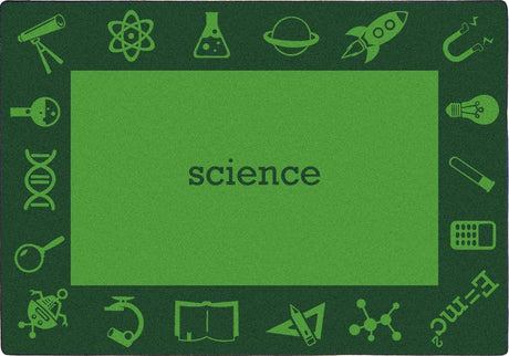 STEAM™ Classroom Seating Rug, 5'4" x 7'8" Rectangle - Science