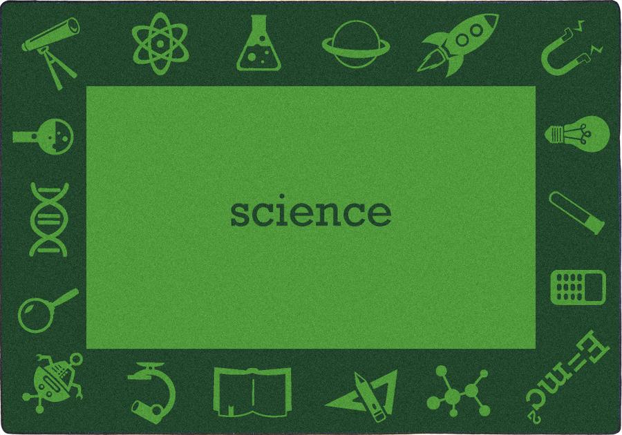 STEAM™ Classroom Seating Rug, 5'4" x 7'8" Rectangle - Science