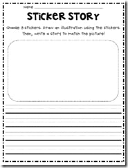 Writing Center Activity - Sticker Stories