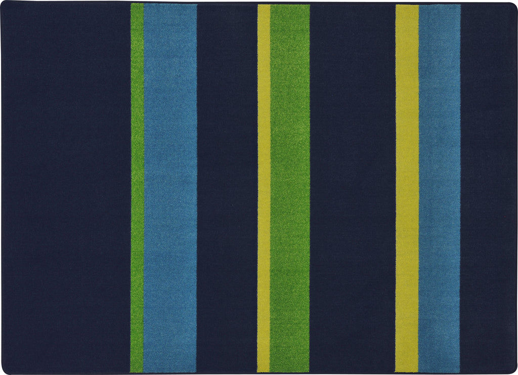 Straight and Narrow© Navy Classroom Rug, 5'4" x 7'8" Rectangle