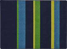 Straight and Narrow© Navy Classroom Rug, 5'4" x 7'8" Rectangle