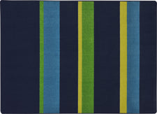 Straight and Narrow© Navy Classroom Rug, 5'4" x 7'8" Rectangle