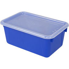 Small Cubby Bin with Cover, Blue 