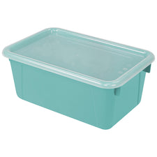 Small Cubby Bin with Cover, Teal 