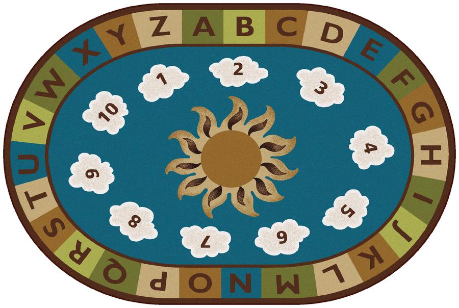 Sunny Day Learn & Play – Nature, 6' x 9' Oval