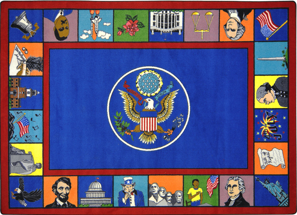 Symbols of America© Classroom Rug, 5'4" x 7'8" Rectangle