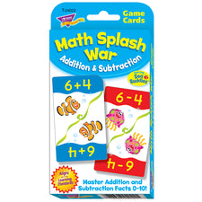 Math Splash War Addition & Subtraction Challenge Cards®