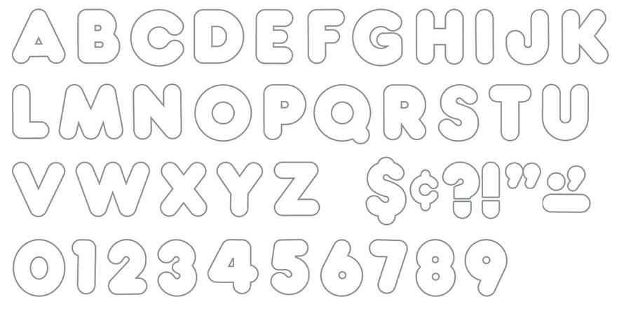 White 4-Inch Casual Uppercase Ready Letters®