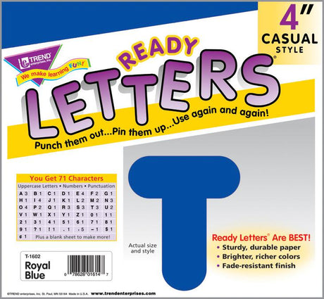 Royal Blue 4-Inch Casual Uppercase Ready Letters®