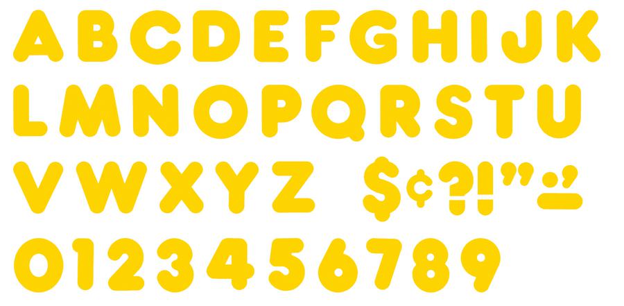Gold 4-Inch Casual Uppercase Ready Letters®
