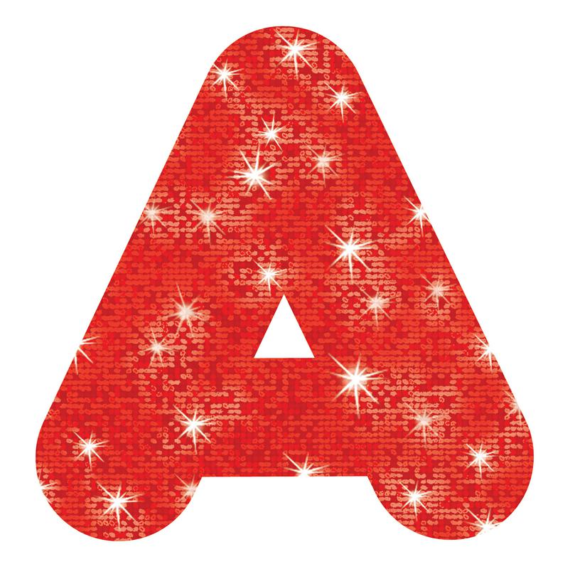Red Sparkle 4-Inch Casual Uppercase Ready Letters®
