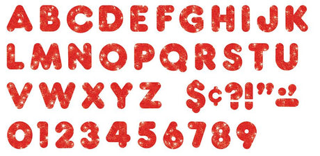 Red Sparkle 4-Inch Casual Uppercase Ready Letters®