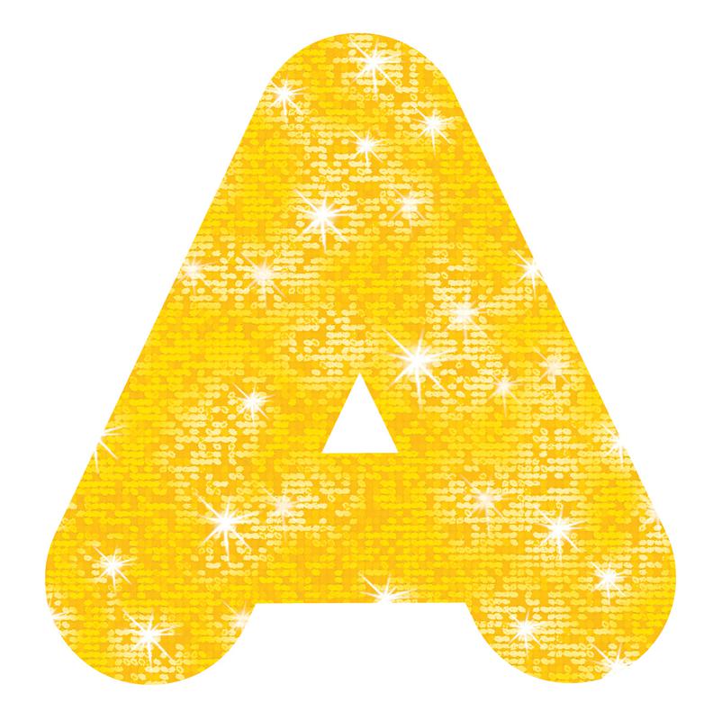 Yellow Sparkle 4-Inch Casual Uppercase Ready Letters®