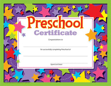 Preschool Certificate PK-K Certificates & Diplomas