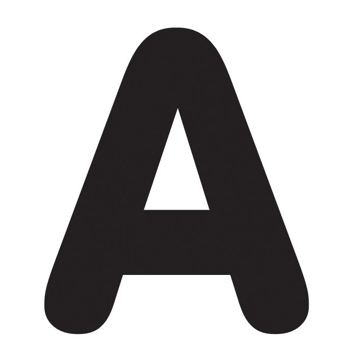Black 2-Inch Letters & Marks STICK-EZE®