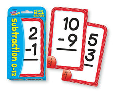 Subtraction 0-12 Pocket Flash Cards