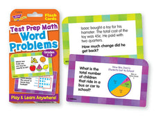 Word Problems Test Prep Math, Grades 1-3 Challenge Cards®