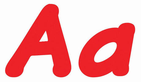 Red 4-Inch Italic Uppercase/Lowercase Combo Ready Letters®