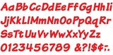 Red 4-Inch Italic Uppercase/Lowercase Combo Ready Letters®