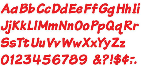 Red 4-Inch Italic Uppercase/Lowercase Combo Ready Letters®