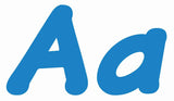 Blue 4-Inch Italic Uppercase/Lowercase Combo Ready Letters®