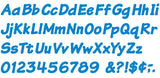 Blue 4-Inch Italic Uppercase/Lowercase Combo Ready Letters®