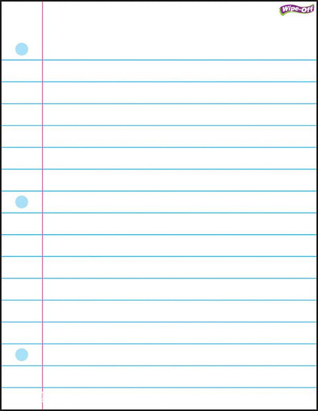 Notebook Paper Wipe-Off® Charts