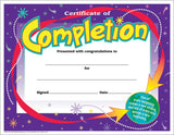 Certificate of Completion Colorful Classics Certificates
