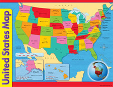 United States Map Learning Chart