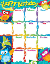 Happy Birthday (Owl-Stars!®) Learning Chart