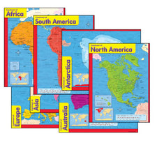 Continents Learning Charts Combo Pack