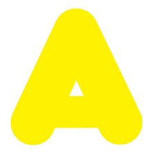 Yellow 2-Inch Casual Uppercase Ready Letters®