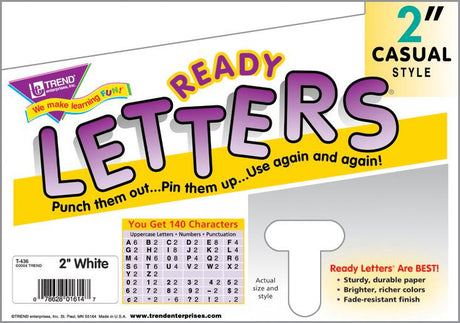 White 2-Inch Casual Uppercase Ready Letters®
