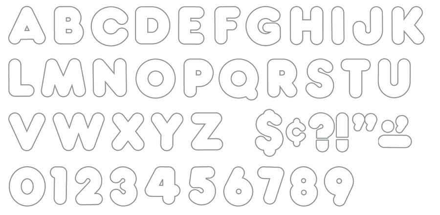 White 2-Inch Casual Uppercase Ready Letters®