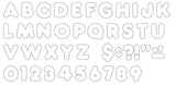 White 2-Inch Casual Uppercase Ready Letters®