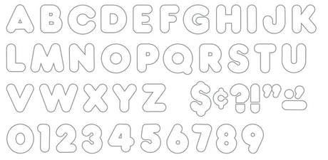 White 2-Inch Casual Uppercase Ready Letters®