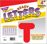 Red 4-Inch Casual Uppercase Ready Letters®