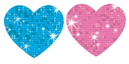 Sparkle Hearts superSpots® Stickers–Sparkle