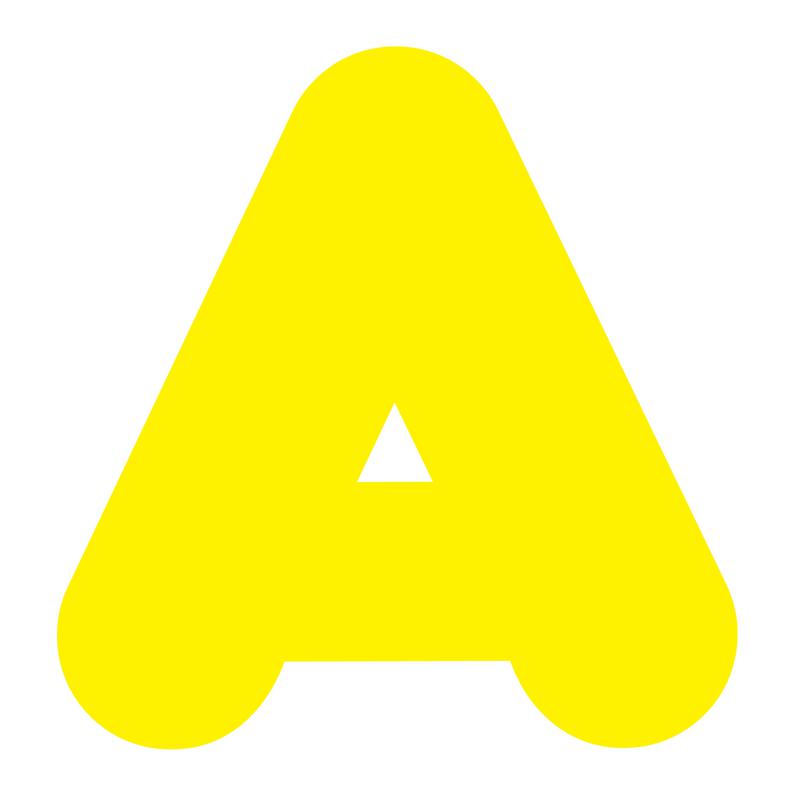 Yellow 4-Inch Casual Uppercase Ready Letters®