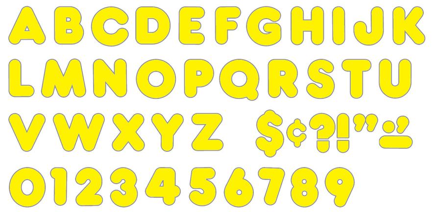 Yellow 4-Inch Casual Uppercase Ready Letters®