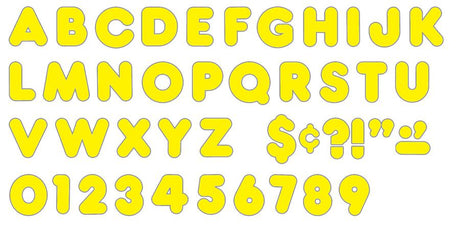 Yellow 4-Inch Casual Uppercase Ready Letters®