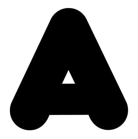 Black 4-Inch Casual Uppercase Ready Letters®
