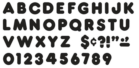 Black 4-Inch Casual Uppercase Ready Letters®