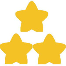 Gold Stars superShapes Stickers–Foil