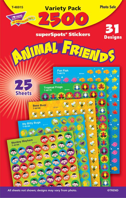 Animal Friends superSpots® Stickers Variety Pack