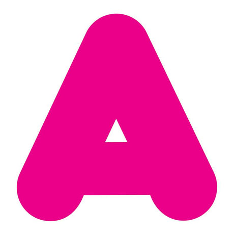 Deep Pink 4-Inch Casual Uppercase Ready Letters®