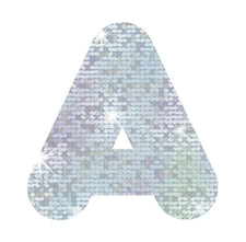 Silver Sparkle 2-Inch Casual Uppercase Ready Letters®